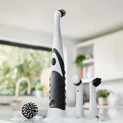 Leaning Brush Cleaning Tool With 4 Brushes Multifunctional Electric