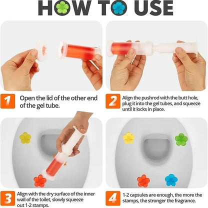 Multipack Flower Aroma Toilet Cleaning Gel, Toilet Deodorant Cleaner