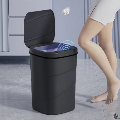 New Smart Sensor Touchless Automatic Closing Trash Can Battery