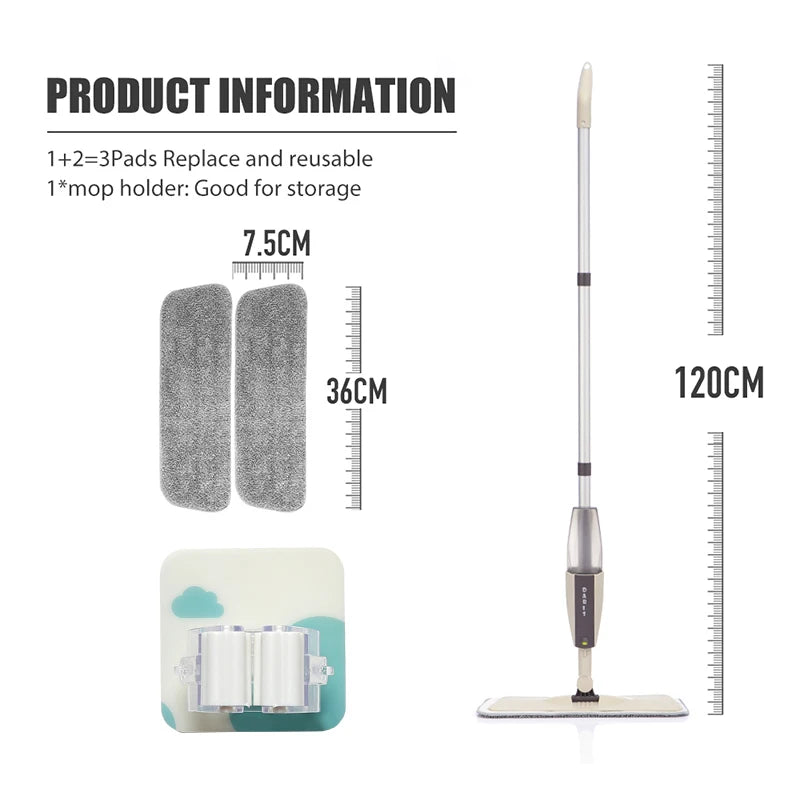 Spray Mop Broom Set Magic Flat Mops for Floor Home Cleaning