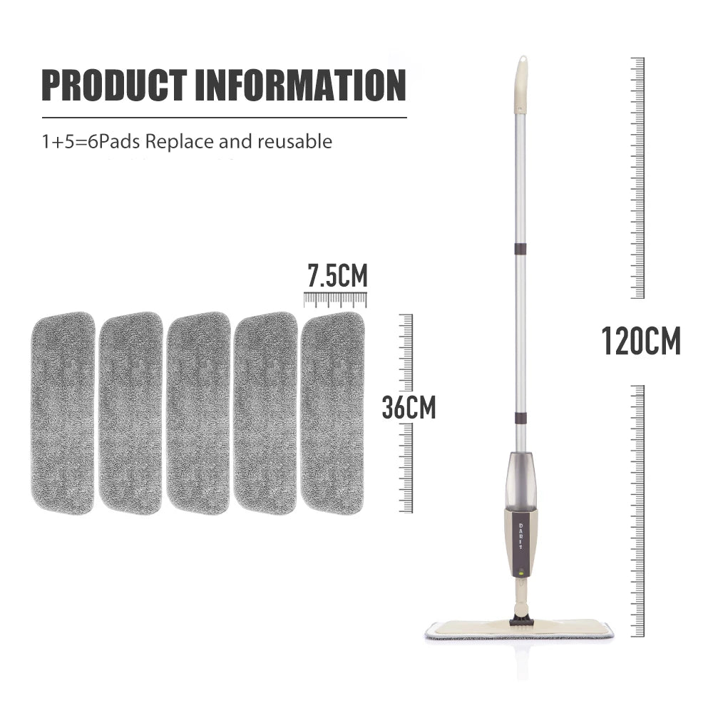 Spray Mop Broom Set Magic Flat Mops for Floor Home Cleaning