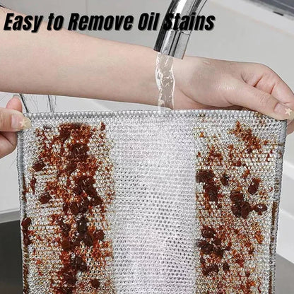 Stainless Steel Kitchen Scrubber – Heavy Duty Double-Sided Scouring Pad for Pots, Pans & Dishes