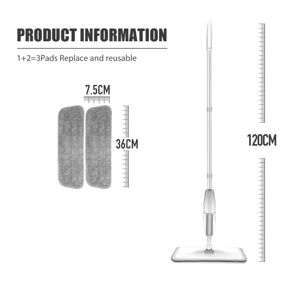 Spray Mop Broom Set Magic Flat Mops for Floor Home Cleaning