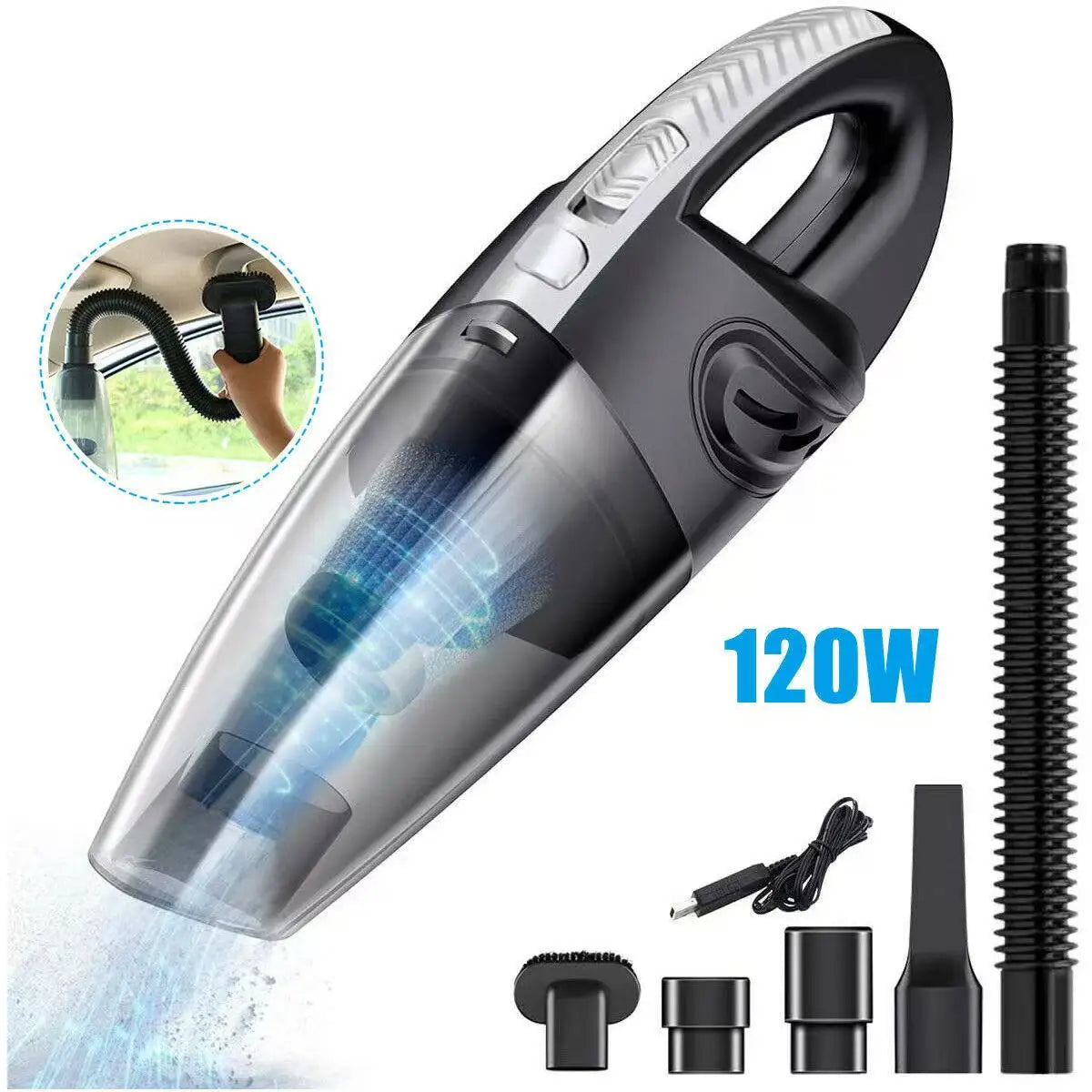 Portable Wireless Vacuum Cleaner Powerful Suction Rechargeable
