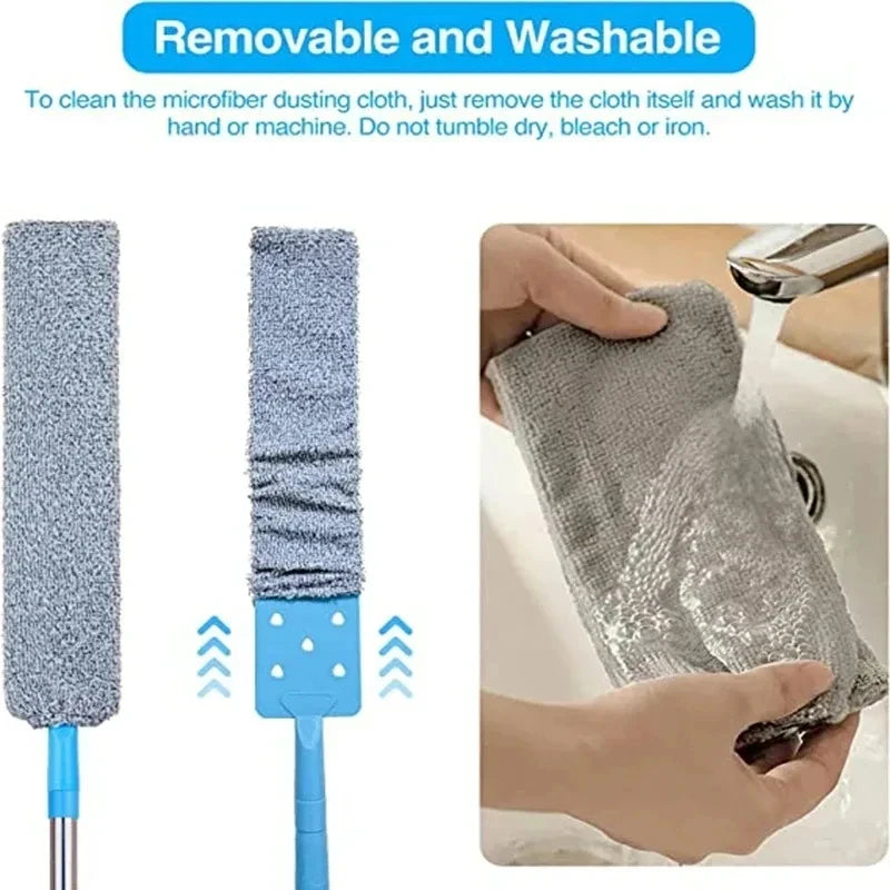Telescopic Long Handle Broom For Home Blinds Dust Microfiber Brushes