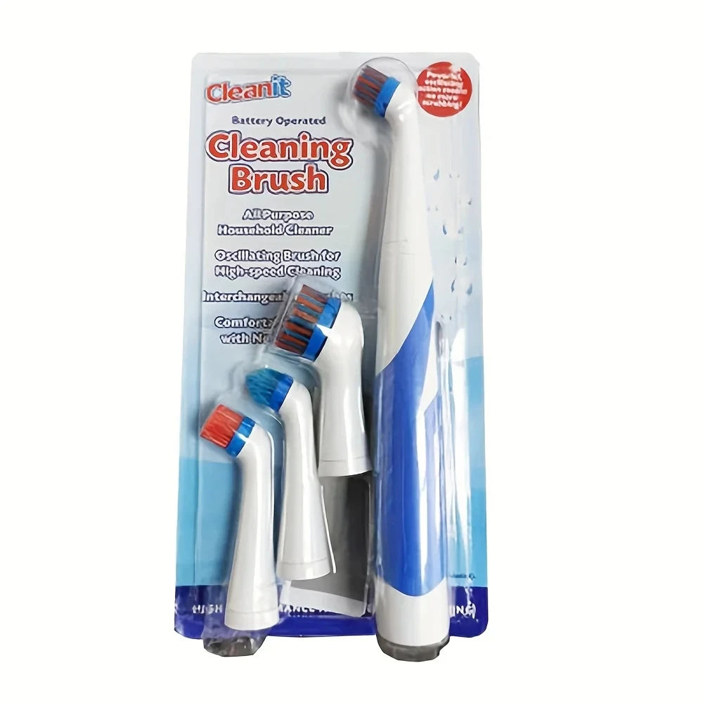 Leaning Brush Cleaning Tool With 4 Brushes Multifunctional Electric
