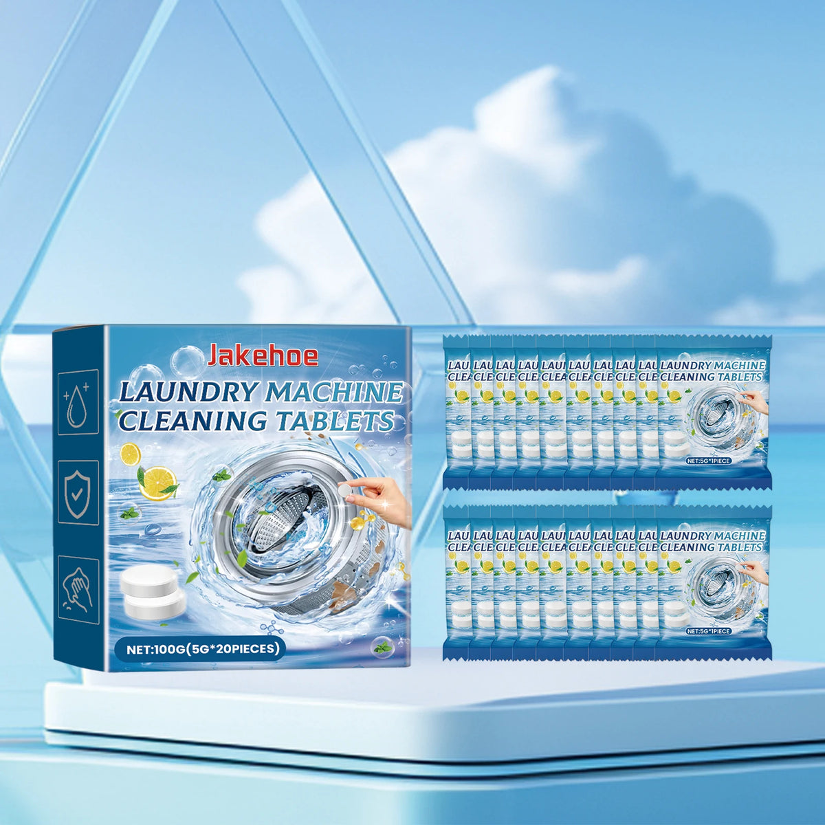 Washing Machine Cleaning Tablets Drum Laundry Sink Remove