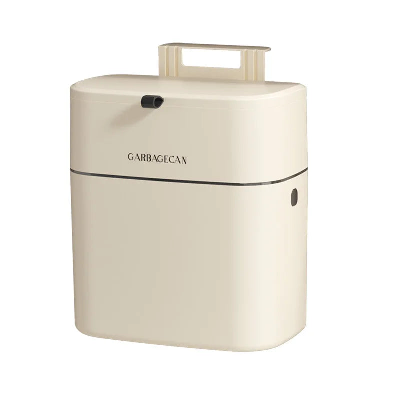 Household plastic flip-top wall-mounted trash can kitchen bathroom