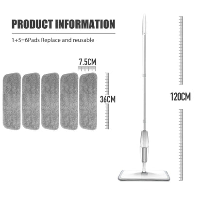 Spray Mop Broom Set Magic Flat Mops for Floor Home Cleaning
