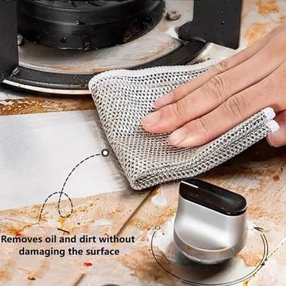 Stainless Steel Kitchen Scrubber – Heavy Duty Double-Sided Scouring Pad for Pots, Pans & Dishes