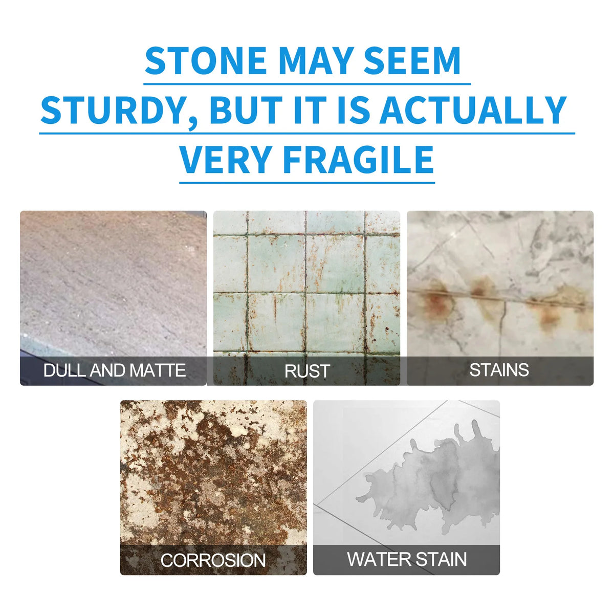 Stone Stain Cleaner Granite Quartz Marble Tile Porcelain Stubborn