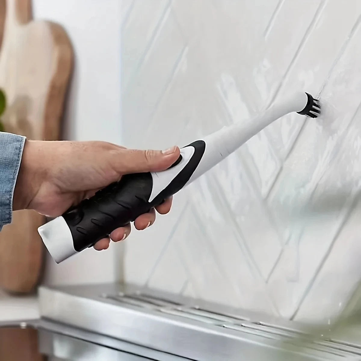 Leaning Brush Cleaning Tool With 4 Brushes Multifunctional Electric