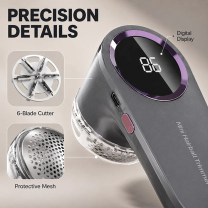 Electric Fabric Shaver USB Rechargeable Lint Remover LED