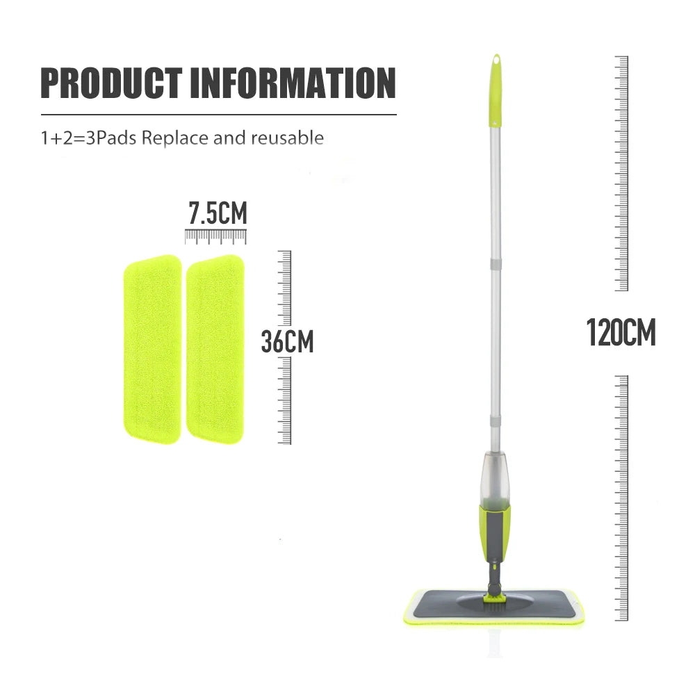 Spray Mop Broom Set Magic Flat Mops for Floor Home Cleaning