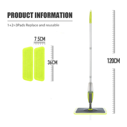 Spray Mop Broom Set Magic Flat Mops for Floor Home Cleaning