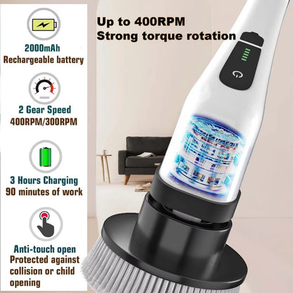 Cordless Spin Scrubber Electric Multipurpose Cleaning Brush for Kitchen