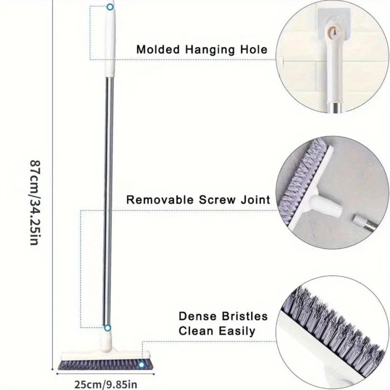 1pc Bathroom Floor Brush For Hotel, Hard Bristle Scrub Brush,
