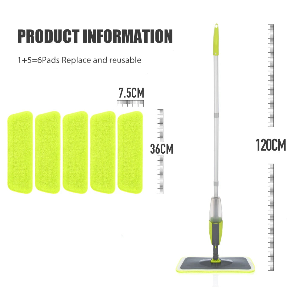 Spray Mop Broom Set Magic Flat Mops for Floor Home Cleaning