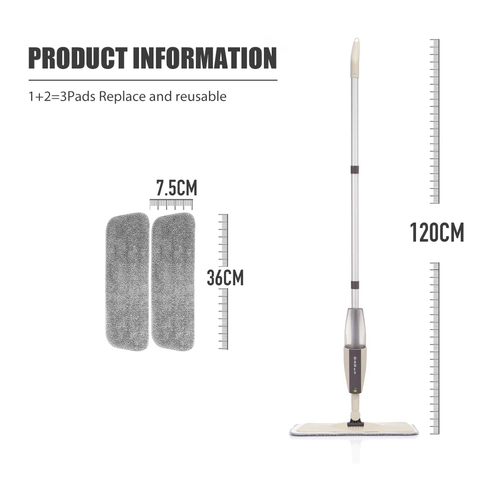 Spray Mop Broom Set Magic Flat Mops for Floor Home Cleaning