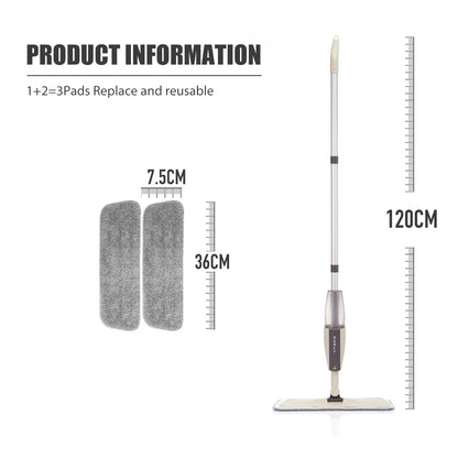 Spray Mop Broom Set Magic Flat Mops for Floor Home Cleaning