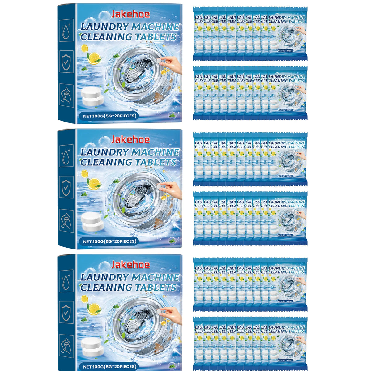 Washing Machine Cleaning Tablets Drum Laundry Sink Remove
